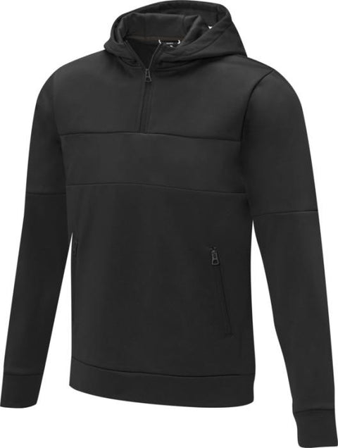 Sayan vīriešu hūdijs melnā krāsā ar logo, personalizāciju un apdruku