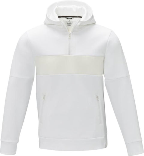 Sayan vīriešu hūdijs baltā krāsā ar logo, personalizāciju un apdruku