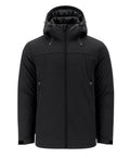 melna parka SETTER ar apdruku un uzņēmuma logo uz krūtīm