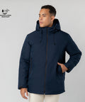 unisex parka SETTER tumši zila ar logo apdruku un personalizāciju priekšpusē