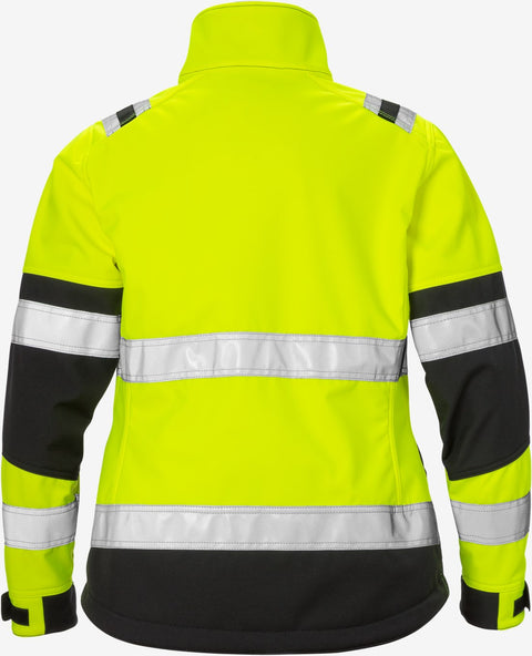 Sieviešu ūdensizturīga softshell jaka ar uzņēmuma logo, mugurpuse