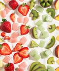 smoothie pixel konfektes ar augļu gabaliņiem dažādas garšas