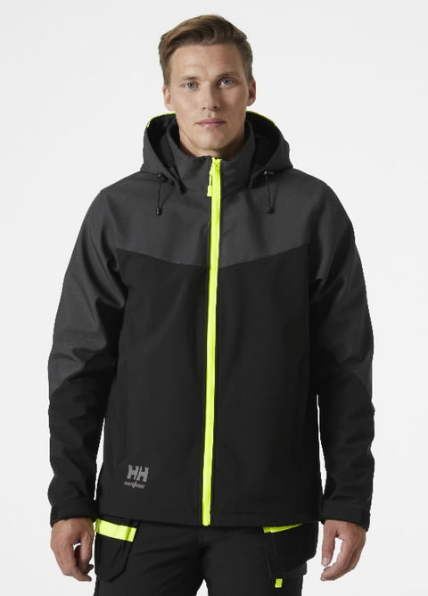 Sānu kabata ar YKK rāvējslēdzēju softshell jakai Oxford, praktiska jaka ar izšuvumu