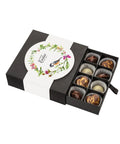 Šokolādes deserts PRALINES ar premium konfektēm un personalizētu banderoli dāvanām