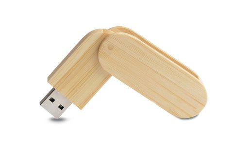 STALK 8 GB USB Flash Drive ar rotējošu bambusa korpusu