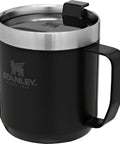 Stanley Classic kempinga krūze ar uzņēmuma logo uzdrukas iespēju, melna