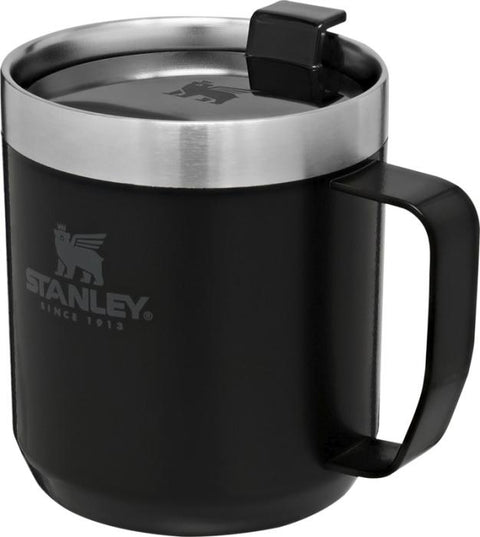 Stanley Classic kempinga krūze ar uzņēmuma logo uzdrukas iespēju, melna