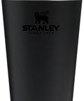 Melna Stanley Stacking 470 ml termokrūze ar logo apdruku