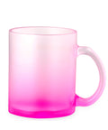 Matēta stikla krūze 350 ml ar sublimācijas apdruku rozā