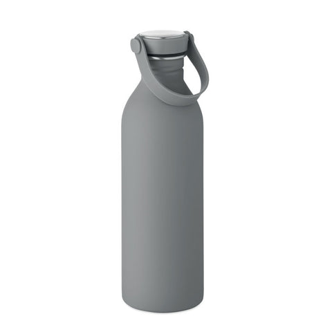 Pelēka nerūsējošā tērauda ūdens pudele SVALUR 500 ml ar personalizētu apdruku vai lāzergravējumu