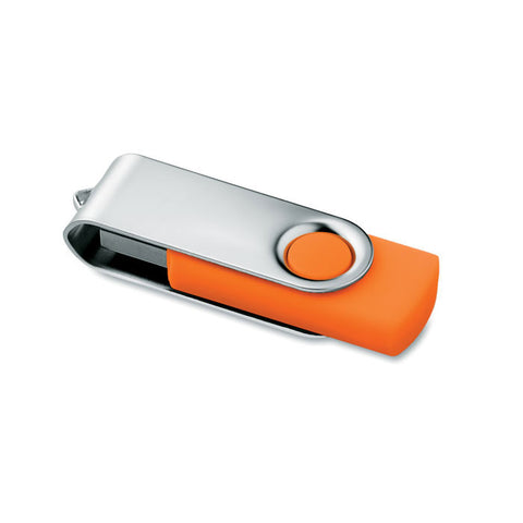 TECHMA 4 GB USB zibatmiņa oranžā krāsā ar personalizāciju