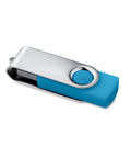 TECHMA 4 GB USB zibatmiņa zilā krāsā ar personalizāciju