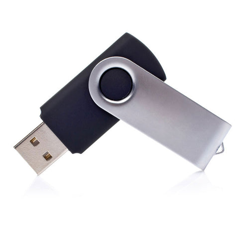TECHMA 4 GB USB 2.0 zibatmiņa ar rotējošu metāla aizsargvāciņu uzņēmumiem