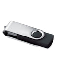 TECHMATE 8 GB USB zibatmiņa melnā krāsā ar logo apdruku