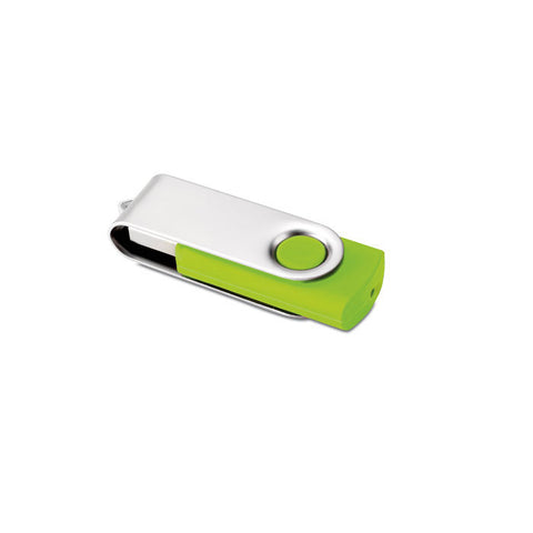 TECHMATE 8 GB USB zibatmiņa zaļā krāsā ar logo apdruku