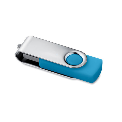 TECHMATE 8 GB USB zibatmiņa zilā krāsā ar personalizāciju
