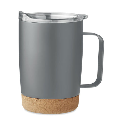 termokrūze ar korķa pamatni rubin pelēka 300ml