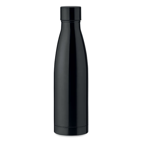 Melna nerūsējošā tērauda termopudele BELO 500 ml ar lāzergravējumu vai apdrukas personalizāciju