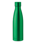 Zaļa dubultsienu termopudele BELO 500 ml ar vara vakuuma izolāciju un logo apdrukas iespēju