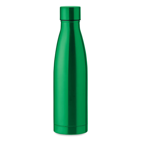 Zaļa dubultsienu termopudele BELO 500 ml ar vara vakuuma izolāciju un logo apdrukas iespēju