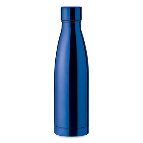 Zila nerūsējošā tērauda termopudele BELO 500 ml ar personalizāciju – logo druka vai lāzergravējums