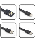 TIM Power Bank 10000 mAh ar USB-C, Lightning un Micro USB kabeļiem