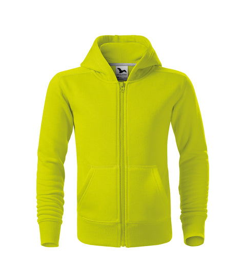 Bērnu hūdijs Trendy Zipper ar logotipa apdruku dzeltens