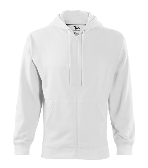 Vīriešu hūdijs Trendy Zipper ar logotipu balts
