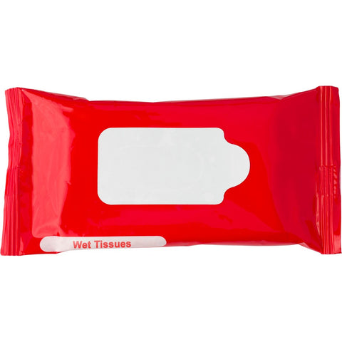 Personalizējams mitro salvešu iepakojums VELVIT sarkans iepakojums
