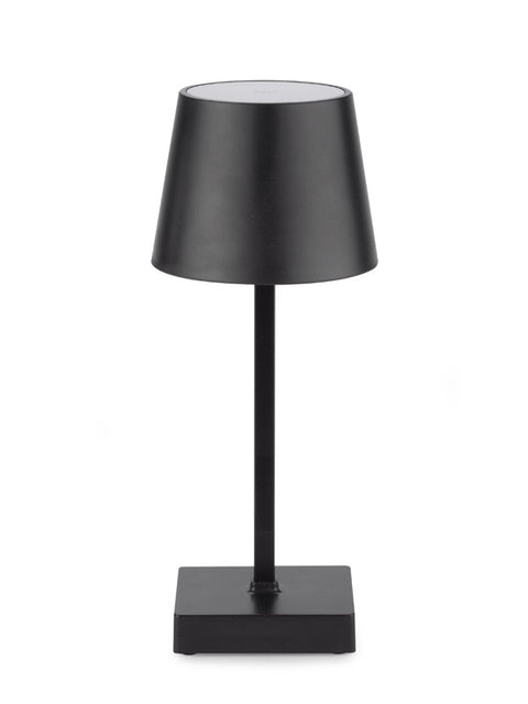 VIDIA galda lampa ar logo druku, melna