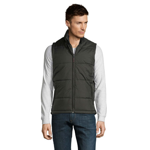 olīvzaļā stepētā veste WARM ar apdruku, izšuvumu un logo personalizāciju