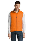 oranžā stepētā veste WARM ar apdruku, logo vai izšuvumu, personalizācija uzņēmumiem