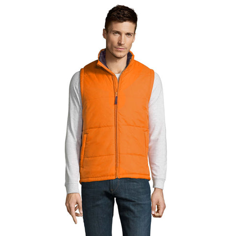 oranžā stepētā veste WARM ar apdruku, logo vai izšuvumu, personalizācija uzņēmumiem
