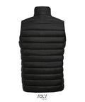 vīriešu melnā veste WAVE MEN aizmugure ar apdruku vai izšuvumu personalizācijai
