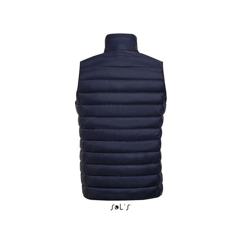 vīriešu tumši zilā veste WAVE MEN aizmugure ar logo apdruku vai izšuvumu