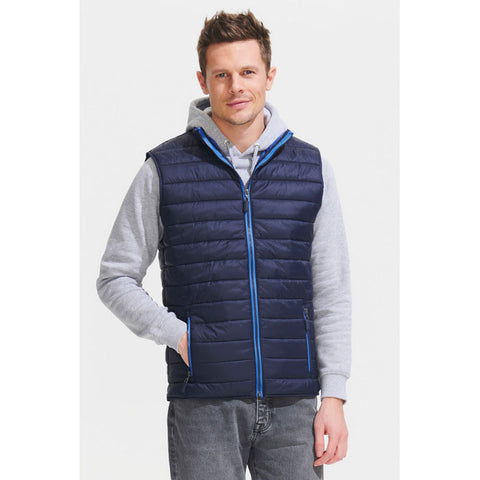vīriešu tumši zilā vieglā veste WAVE MEN ar apdruku, logo vai izšuvumu, personalizācija