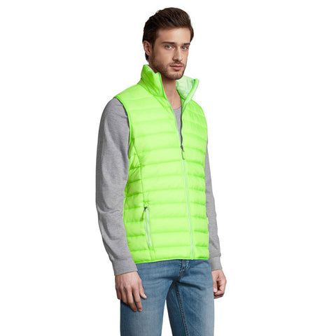 vīriešu zaļā vieglā veste WAVE MEN ar apdruku, izšuvumu un logo personalizāciju