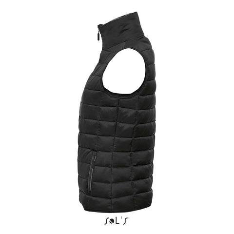 sieviešu melnā veste WAVE WOMEN sānskats ar apdruku, izšuvumu un logo personalizāciju