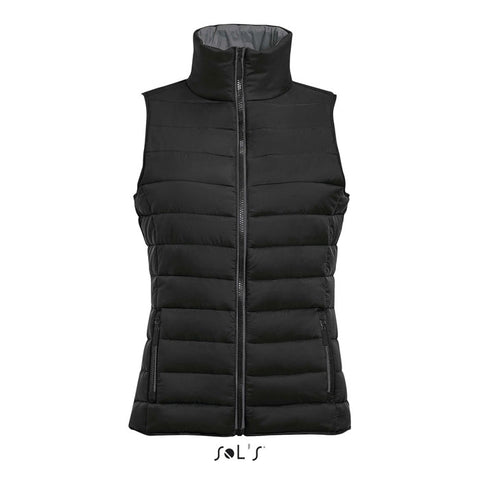 sieviešu melnā vieglā veste WAVE WOMEN ar apdruku vai izšuvumu un logo personalizāciju