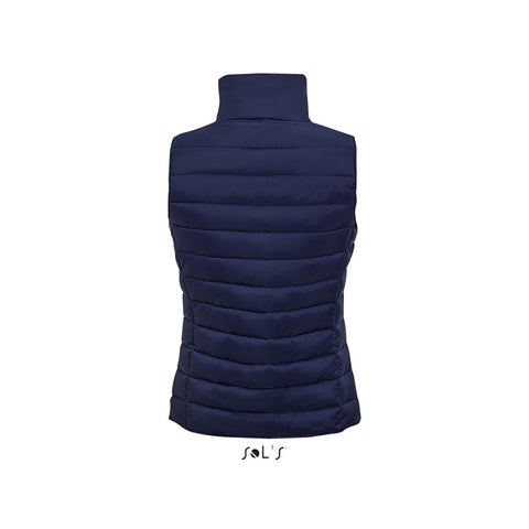 sieviešu tumši zilā veste WAVE WOMEN aizmugure ar logo apdruku vai izšuvumu