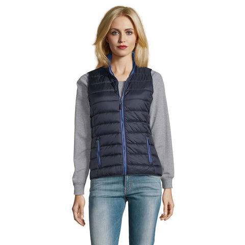 sieviešu tumši zilā vieglā veste WAVE WOMEN ar apdruku, logo vai izšuvumu, personalizācija