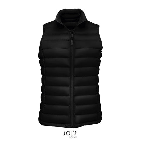 sieviešu melnā dūnu veste WILSON BW WOMEN ar logo, apdruku vai izšuvumu personalizācijai