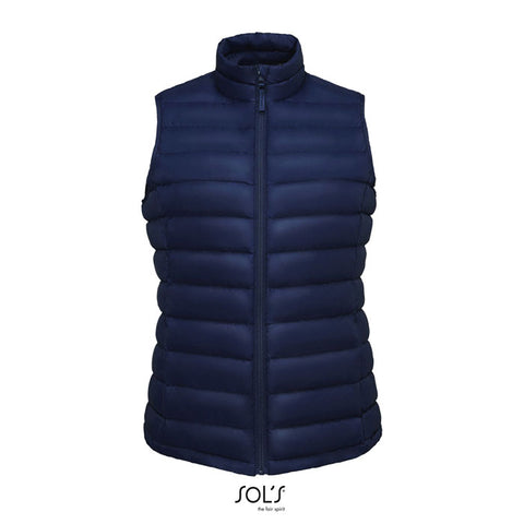 sieviešu tumši zilā dūnu veste WILSON BW WOMEN ar apdruku vai izšuvumu un logo personalizāciju
