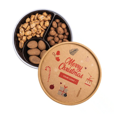Personalizācija ar logo uz Sweet Trio kraft iepakojuma